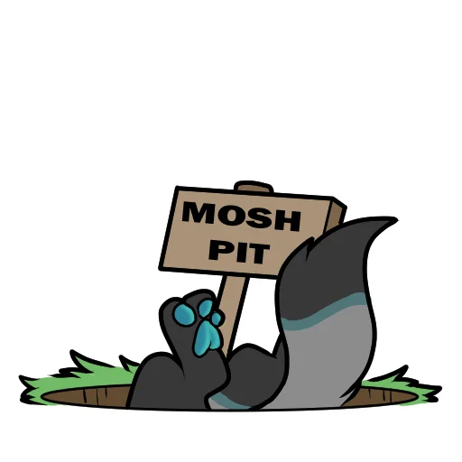 🕳 Стикер «Mosh» для Telegram