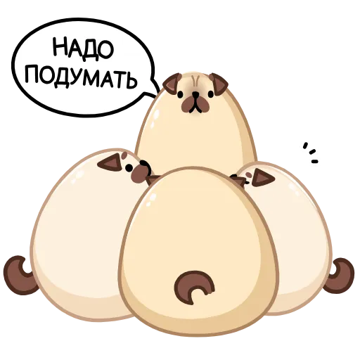 Стикер 6 Мопс Моши