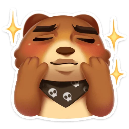 😊 Стикер «Мишка Мотя» для Telegram