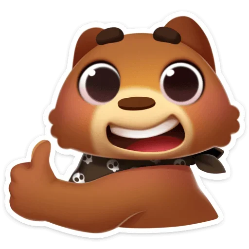 👍 Стикер «Мишка Мотя» для Telegram