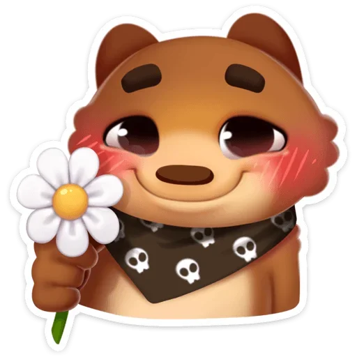 🌹 Стикер «Мишка Мотя» для Telegram