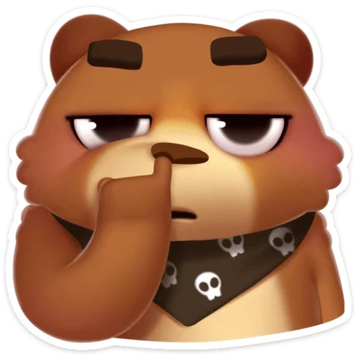 😐 Стикер «Мишка Мотя» для Telegram
