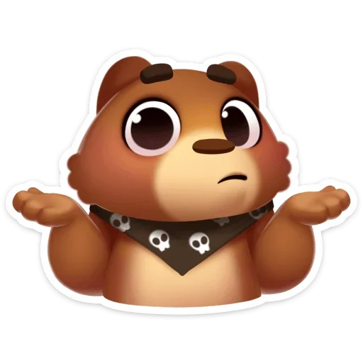 🤷‍♂️ Стикер «Мишка Мотя» для Telegram