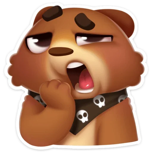 😴 Стикер «Мишка Мотя» для Telegram