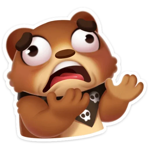😧 Стикер «Мишка Мотя» для Telegram