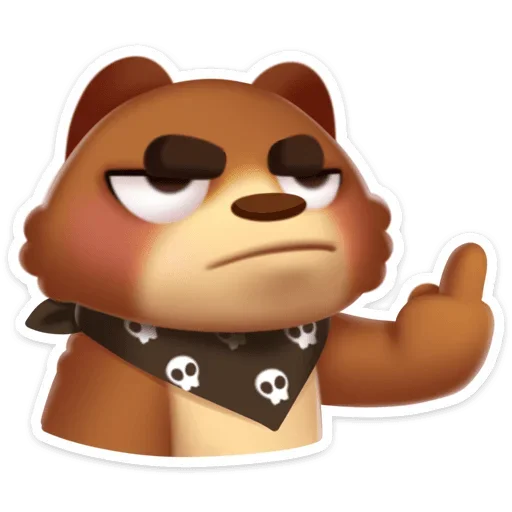 🖕 Стикер «Мишка Мотя» для Telegram