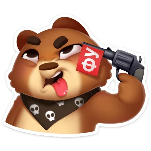 🤮 Стикер «Мишка Мотя» для Telegram