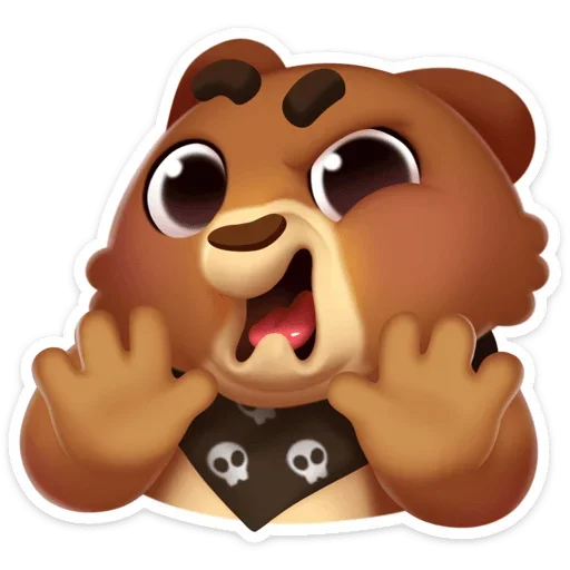 🛑 Стикер «Мишка Мотя» для Telegram