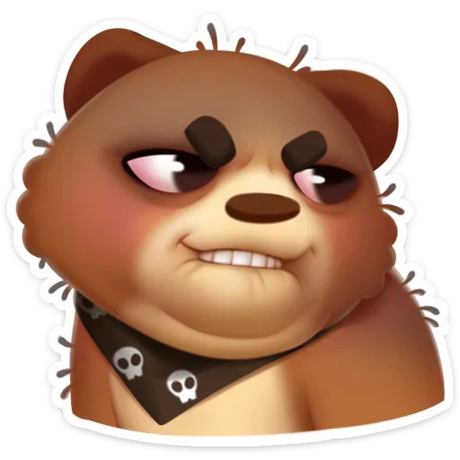 😬 Стикер «Мишка Мотя» для Telegram