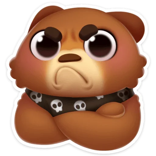 🙁 Стикер «Мишка Мотя» для Telegram
