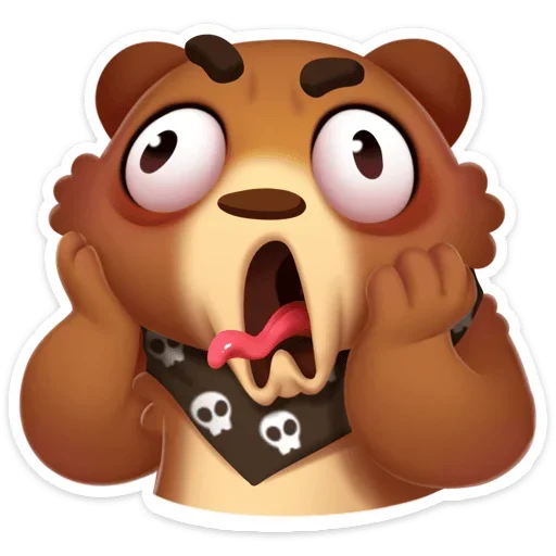 😱 Стикер «Мишка Мотя» для Telegram