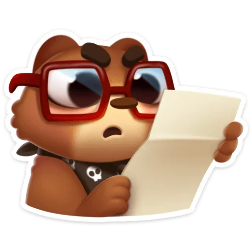 🤓 Стикер «Мишка Мотя» для Telegram