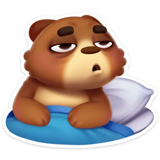 😴 Стикер «Мишка Мотя» для Telegram