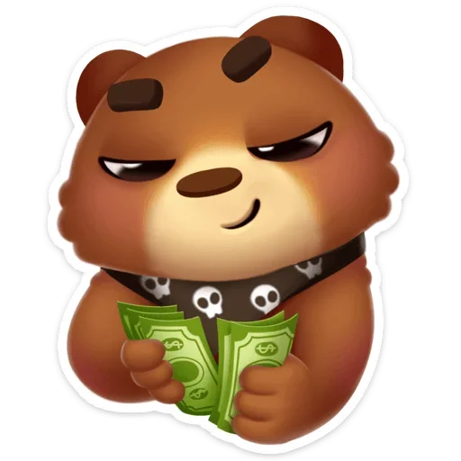 💰 Стикер «Мишка Мотя» для Telegram
