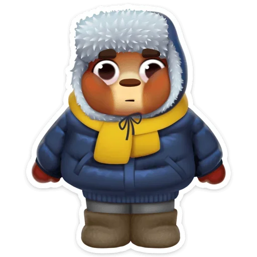 🥶 Стикер «Мишка Мотя» для Telegram