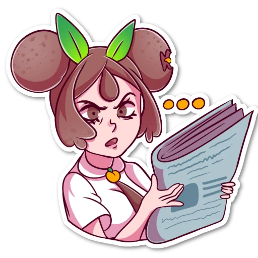 ❓ Стикер «Шоколадная Моти-Тян» для Telegram