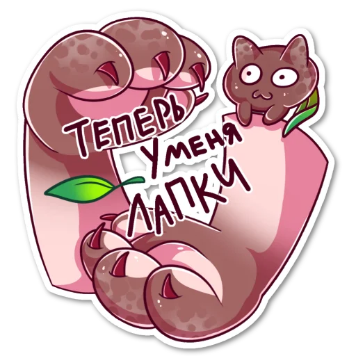😺 Стикер «Шоколадная Моти-Тян» для Telegram