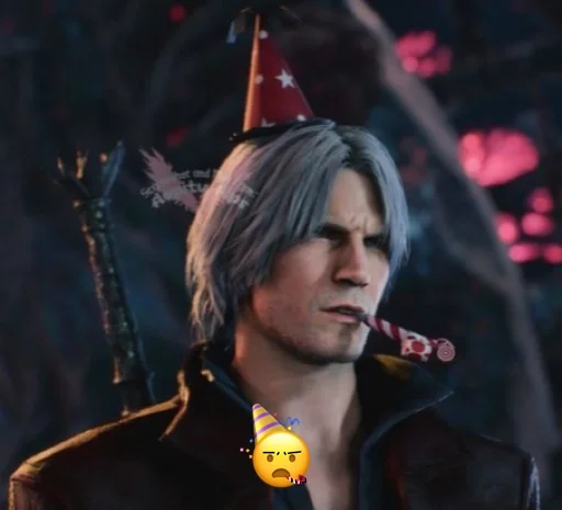 🥳 Стикер «Devil may cry Мемы» для Telegram