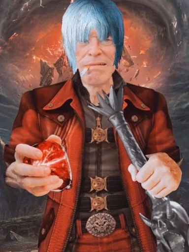🥵 Стикер «Devil may cry Мемы» для Telegram