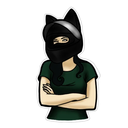 🙄 Стикер «Motocat» для Telegram