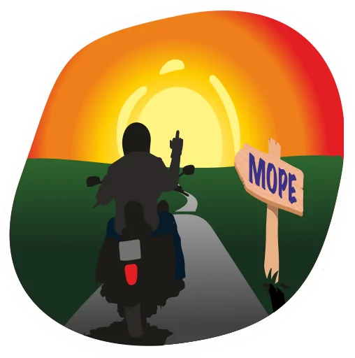 🌅 Стикер «motomem» для Telegram