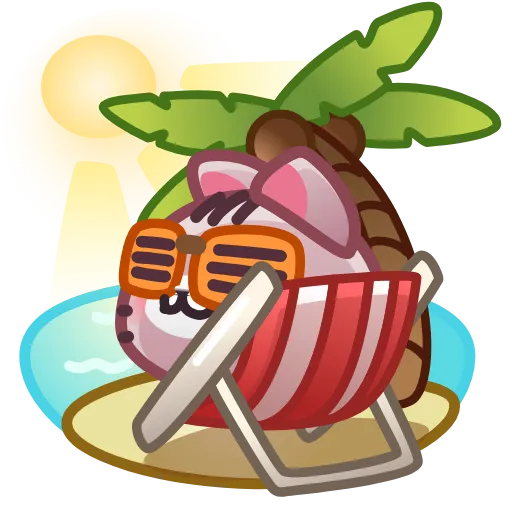 🏖 Стикер «Motty Cat Emoji» для Telegram