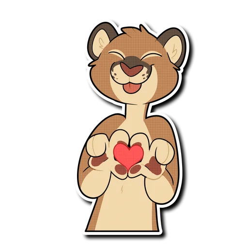 ❤️ Стикер «Mountain Lion» для Telegram