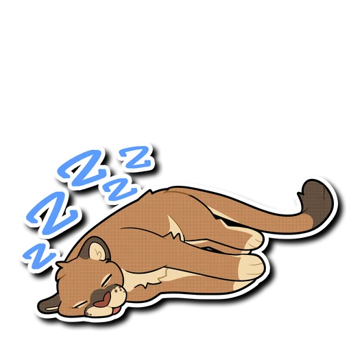 💤 Стикер «Mountain Lion» для Telegram