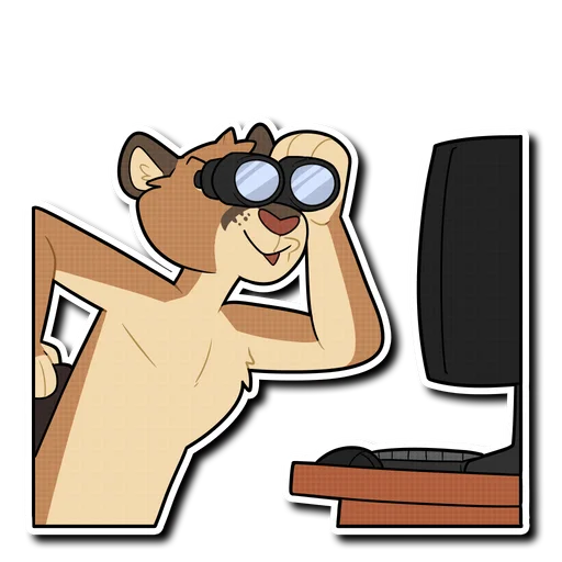 😮 Стикер «Mountain Lion» для Telegram