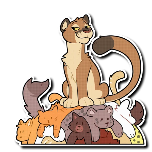 👑 Стикер «Mountain Lion» для Telegram