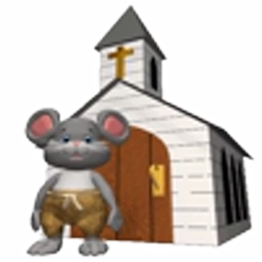 ⛪️ Эмодзи «Mouse and arts» для Telegram