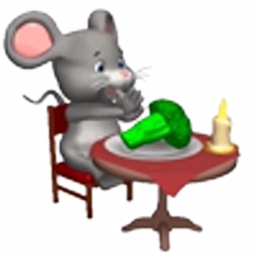 🥦 Эмодзи «Mouse and arts» для Telegram