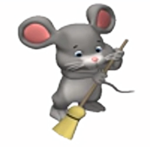 🧹 Эмодзи «Mouse and arts» для Telegram