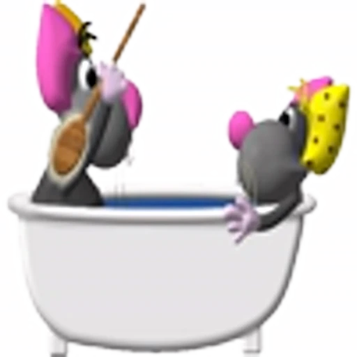 🛀 Эмодзи «Mouse and arts» для Telegram