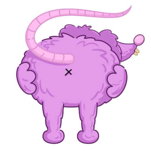 💩 Стикер «Мыша FLUFFY» для Telegram