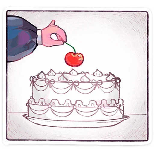 🎂 Стикер «Мышка Мэйд» для Telegram