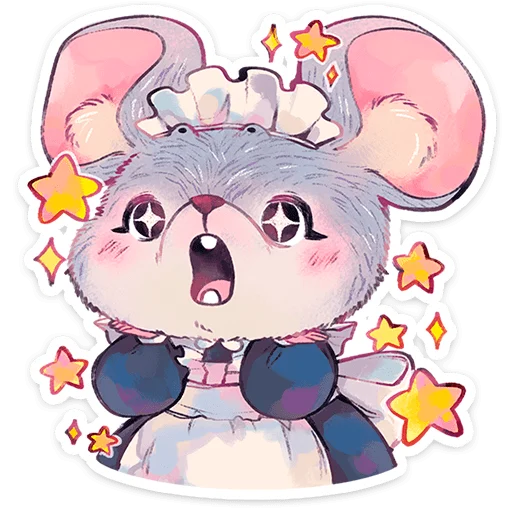 🐭 Стикер «Мышка Мэйд» для Telegram