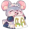 🙂‍↕️ Эмодзи «Мышка Мэйд» для Telegram