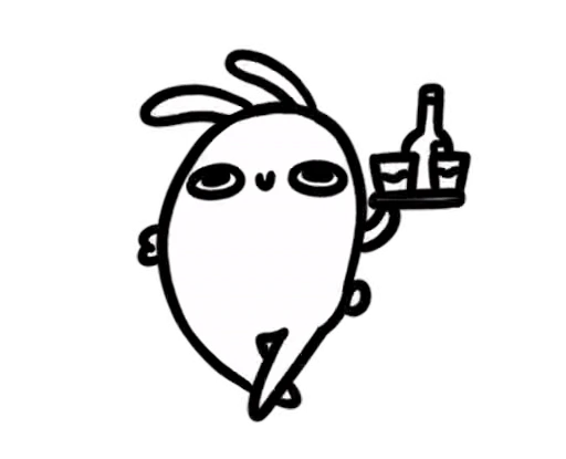 🐰 Стикер «Moving Bunny» для Telegram