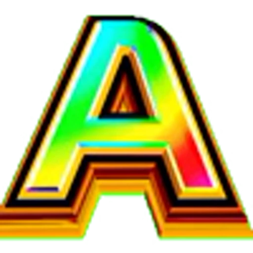 Стикерпак Rainbow font для Telegram