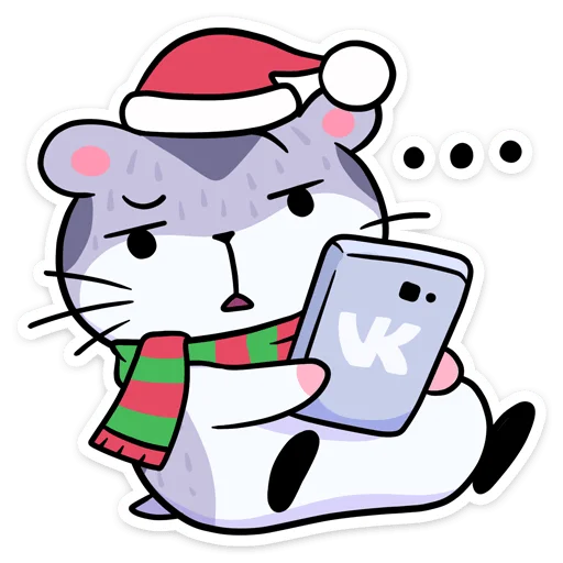🤔 Стикер «Новогодний Мох» для Telegram