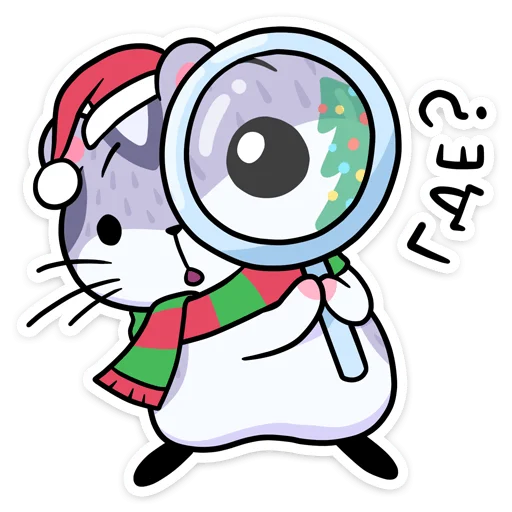 🔍 Стикер «Новогодний Мох» для Telegram