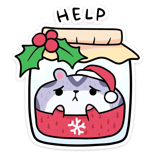 🆘 Стикер «Новогодний Мох» для Telegram