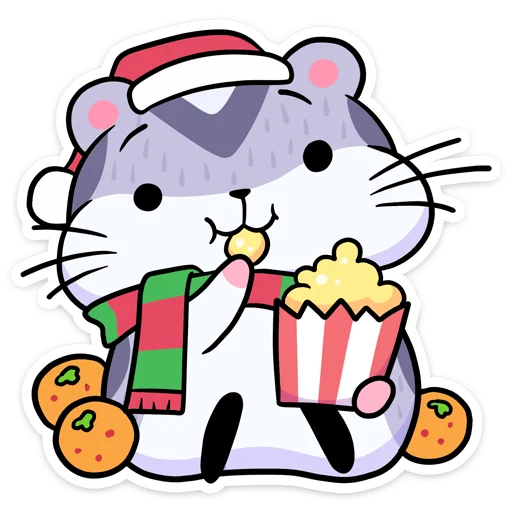 🍿 Стикер «Новогодний Мох» для Telegram