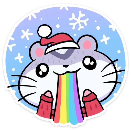 🌈 Стикер «Новогодний Мох» для Telegram