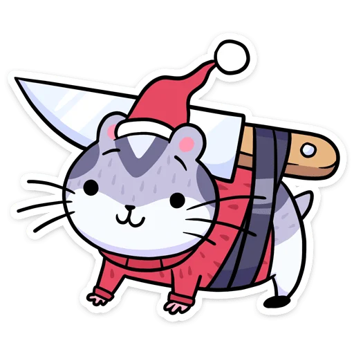 😈 Стикер «Новогодний Мох» для Telegram