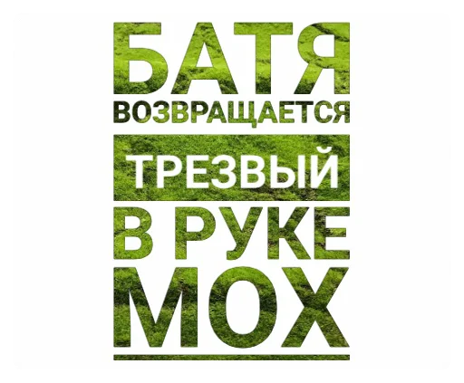 🥖 Стикер «Мох» для Telegram