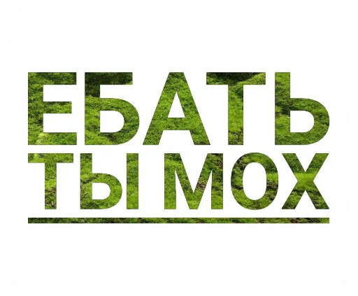 😐 Стикер «Мох» для Telegram