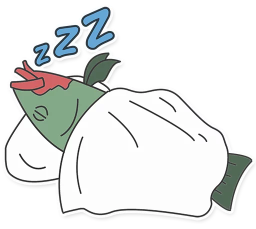 😴 Стикер «Мозги трески» для Telegram