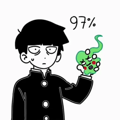 😡 Стикер «Mob Psycho 100» для Telegram
